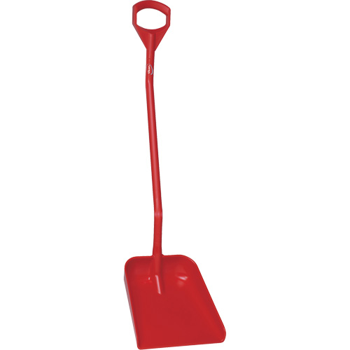 Ergonomic Large Blade Shovel, 51" Length, Plastic, Red Brunswick Fyr & Safety