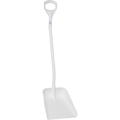Ergonomic Large Blade Shovel, 51" Length, Plastic, White Brunswick Fyr & Safety