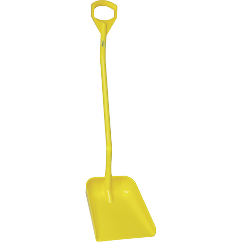 Ergonomic Large Blade Shovel, 51" Length, Plastic, Yellow Brunswick Fyr & Safety