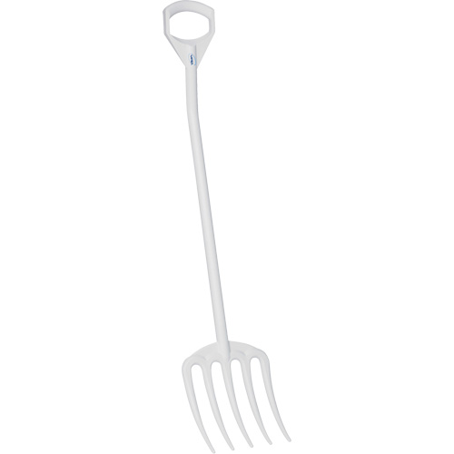 Hygienic Fork, 49" Length, Plastic, White Brunswick Fyr & Safety