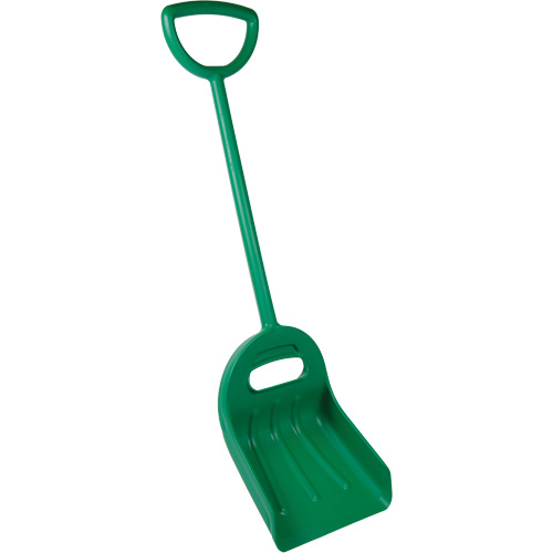 Double Grip Wide Shovel, 14" x 18" Blade, 47-1/2" Length, Plastic, Green Brunswick Fyr & Safety