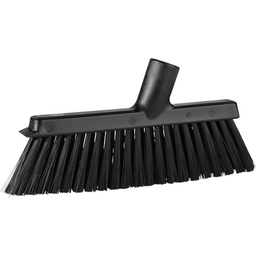 Balai biseaut&eacute; avec pas de vis inclin&eacute;, Crins Moyen, 10", Polyester, Noir Brunswick Fyr & Safety