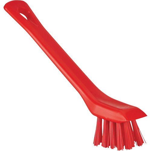 Brush with Scraping Edge, Stiff Bristles, 6" Long, Red Brunswick Fyr & Safety