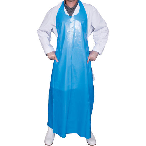 Top Dog 6 Mil. Apron, Polyurethane, 50" L x Blue Brunswick Fyr & Safety