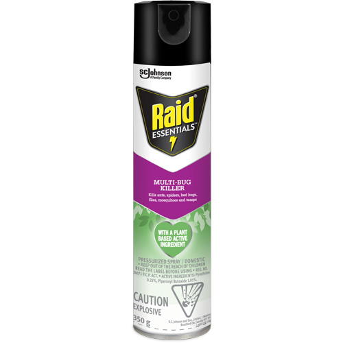 Insecticide polyvalent Essentials Raid, 350 g, Canette a&eacute;rosol Brunswick Fyr & Safety