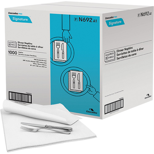 Serviettes de table Pro Signature, 1 pli, 15" x 15" Brunswick Fyr & Safety