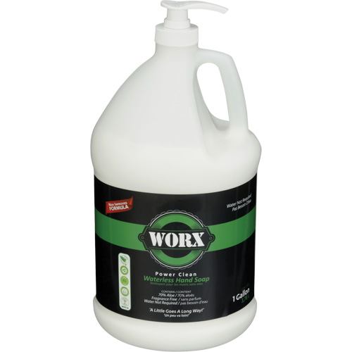 Power Clean Waterless Hand Soap, Liquid, 3.78 L, Unscented Brunswick Fyr & Safety