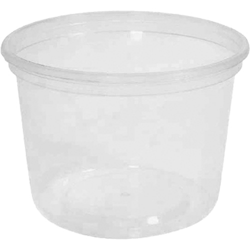 MicroGourmet 16 oz. Clear Deli Container without Lid, Plastic, Round Brunswick Fyr & Safety