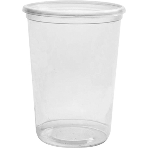 Magik 32 oz. Clear Deli Container without Lid, Plastic, Round Brunswick Fyr & Safety