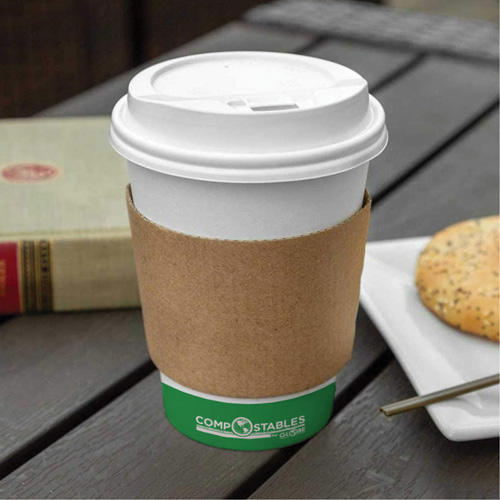 Manchons Kraft pour gobelet de caf&eacute;, Papier, 12 oz - 20 oz, Brun Brunswick Fyr & Safety