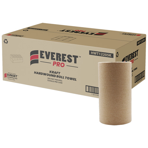 Kraft Hardwound Roll Towels, 1 Ply, Centre Pull, 205' L Brunswick Fyr & Safety
