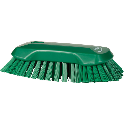 Hand Brush, Extra Stiff Bristles, 9-1/10" Long, Green Brunswick Fyr & Safety