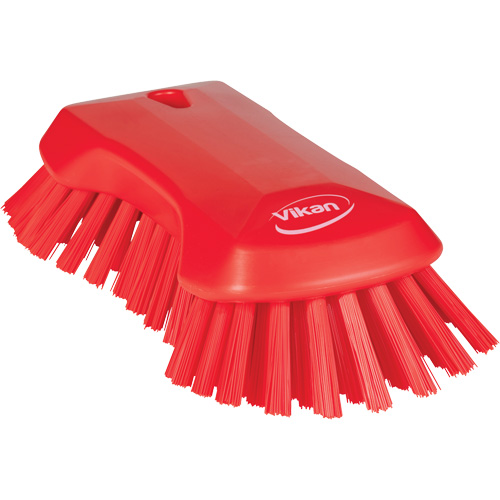 Brosse &agrave; main, Soies Tr&egrave;s ferme, Longueur de 9-1/10", Rouge Brunswick Fyr & Safety