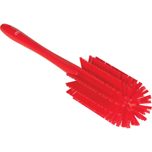 Medium Brush with Handle, Stiff Bristles, 17" Long, Red Brunswick Fyr & Safety