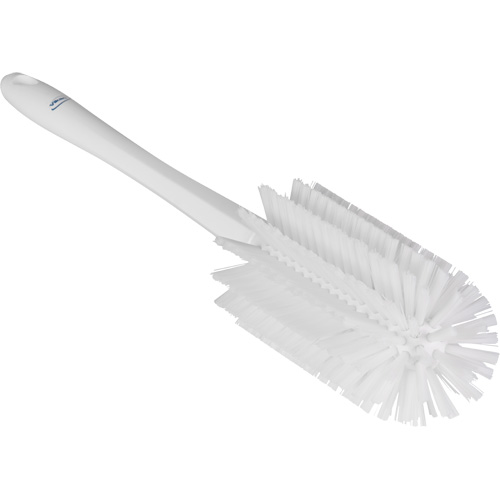 Medium Brush with Handle, Stiff Bristles, 17" Long, White Brunswick Fyr & Safety
