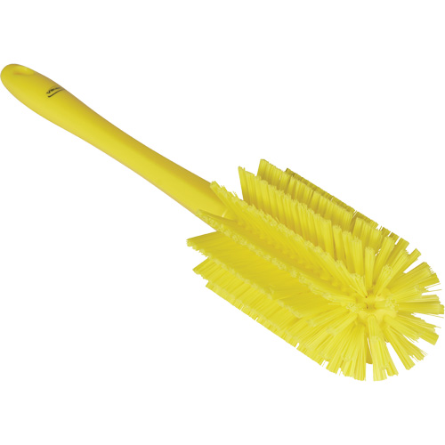 Medium Brush with Handle, Stiff Bristles, 17" Long, Yellow Brunswick Fyr & Safety