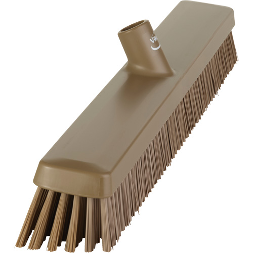Heavy-Duty Push Broom, Fine/Stiff Bristles, 24", Brown Brunswick Fyr & Safety