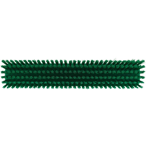 Push Broom Head, Fine/Stiff Bristles, 16-1/2", Polyester/Polypropylene, Green Brunswick Fyr & Safety