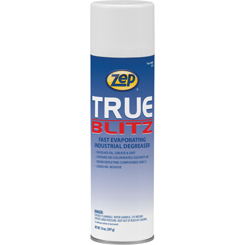 D&eacute;graissant industriel &agrave; &eacute;vaporation rapide True Blitz, 14 oz, Canette a&eacute;rosol Brunswick Fyr & Safety