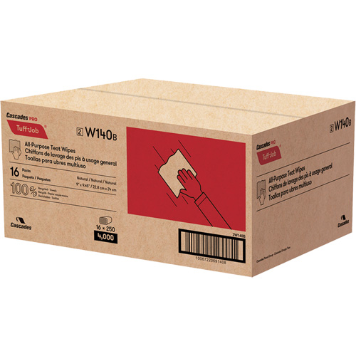 PRO Tuff-Job&reg; Teat Wipes, All-Purpose, 10-1/4" L x 9-1/8" W Brunswick Fyr & Safety