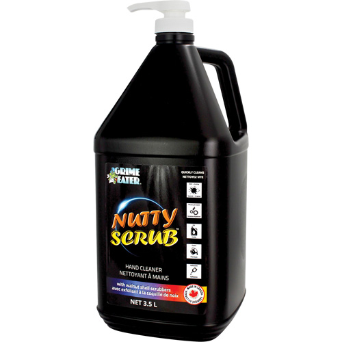 Nettoyant &agrave; mains avec exfoliant en coquille de noyer Nutty Scrub, Pierre ponce, 3,5 L, Bouteille, Sans parfum Brunswick Fyr & Safety