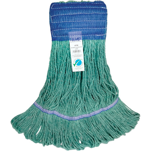 T&ecirc;te de vadrouille &agrave; bande large, Antimicrobien/Finition de plancher/Sp&eacute;cialis&eacute;, Coton/Rayonne/Synth&eacute;tique, Style Boucle Brunswick Fyr & Safety