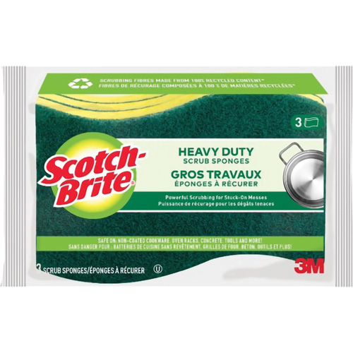 &eacute;ponge &agrave; r&eacute;curer pour les travaux intenses Scotch-Brite, &agrave; r&eacute;curer, 2-3/5" la x 4-2/5" l Brunswick Fyr & Safety