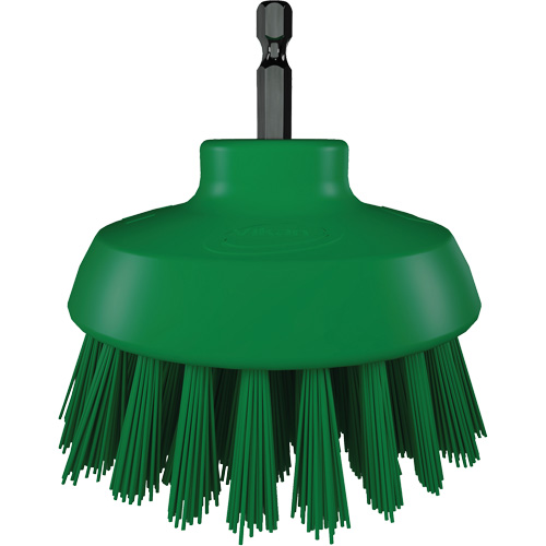 HyDrive Round Drill Brush, Extra Stiff Bristles, 3-1/10" Long, Green Brunswick Fyr & Safety