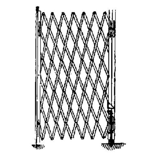 Galvanized Folding Security Gates, Fixed Single Folding, 4' L x 6' H Expanded Brunswick Fyr & Safety