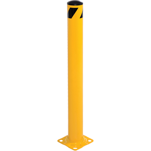 Bollard, Steel, 42" H x 5-1/2" W, Yellow Brunswick Fyr & Safety