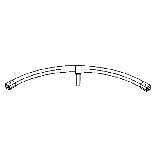 Floor Mounted 90° Curved Curtain Partition Track, 3' L Brunswick Fyr & Safety