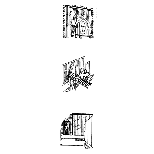 Strip Curtain Doors, 4' x 7' Door Opening, 8" Strip Width, 0.080" Strip Thickness Brunswick Fyr & Safety