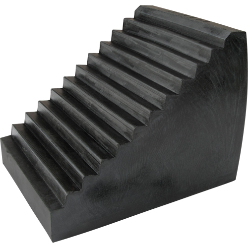 Wheel Chock, 9-1/2" x 6-1/2" x 7-1/2", Black Brunswick Fyr & Safety