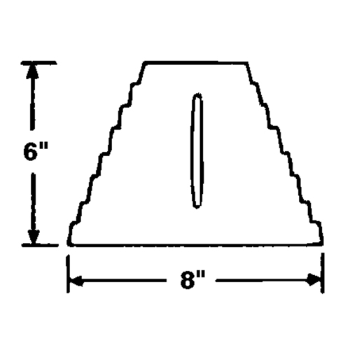 Cale de roue, 9" x 8" x 6", Noir Brunswick Fyr & Safety