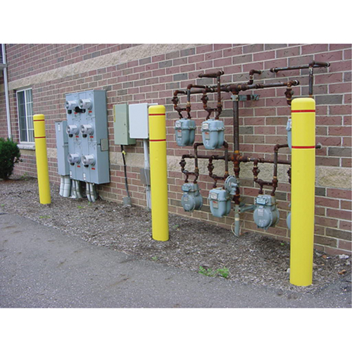 Capuchons en polyethylene pour borne de protection, 4-1/2" dia. x 52" l, Jaune Brunswick Fyr & Safety