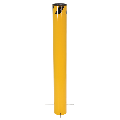 Pour-In-Place Bollards, Steel, 36-1/2" H x 5-9/16" W, Yellow Brunswick Fyr & Safety