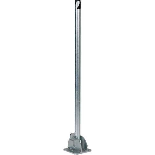 Butoirs repliables, Acier, 42" h x 1-3/4" la, Argent Brunswick Fyr & Safety
