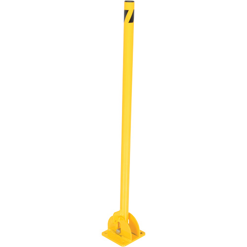 Butoirs repliables, Acier, 42" h x 1-3/4" la, Jaune Brunswick Fyr & Safety