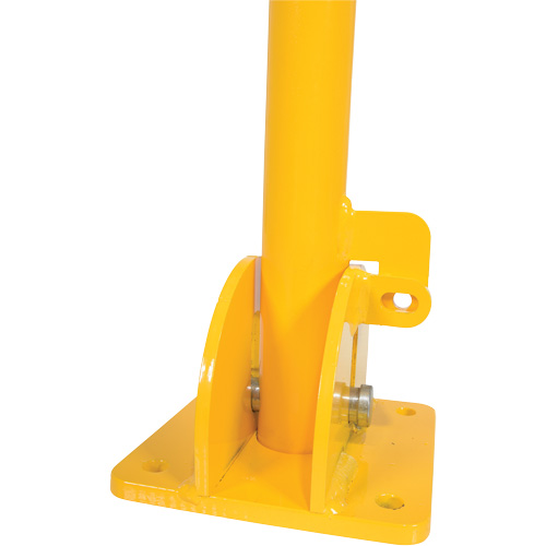 Butoirs repliables, Acier, 42" h x 1-3/4" la, Jaune Brunswick Fyr & Safety