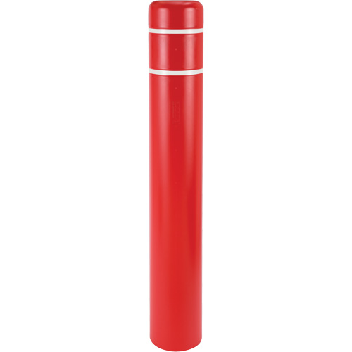 Polyethylene Bollard Covers, 4-1/2" Dia. x 52" L, Red Brunswick Fyr & Safety