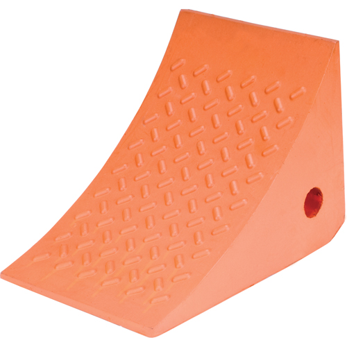 Wheel Chocks, Urethane, Orange, 8" W x 11" D x 8" H Brunswick Fyr & Safety