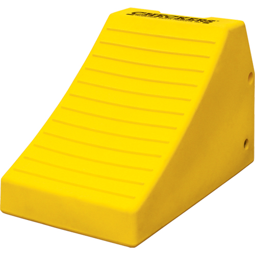 Heavy-Duty Wheel Chocks, Polyurethane, Safety Yellow, 14-1/2" W x 24-3/5" D x 16" H Brunswick Fyr & Safety