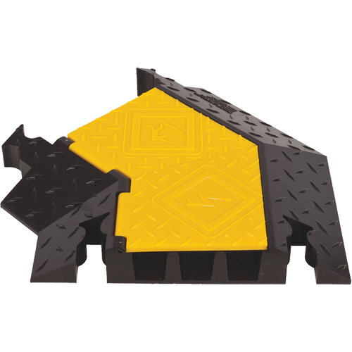 Protecteur de c&acirc;ble robuste &agrave; 3 canaux Yellow Jacket, virage &agrave; gauche Brunswick Fyr & Safety