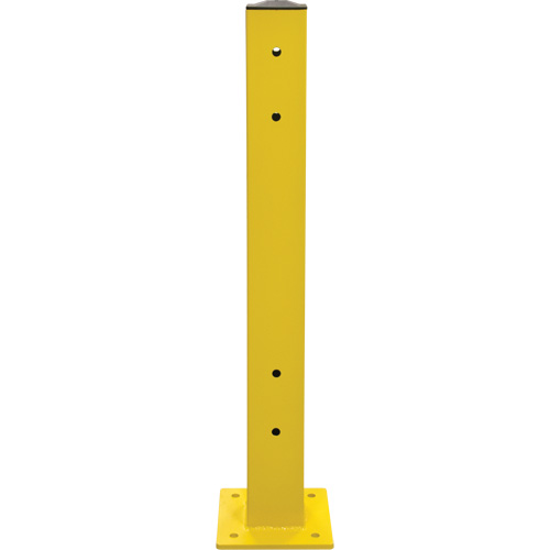 Poteau double pour barri&egrave;re de s&eacute;curit&eacute;, Acier, 5" lo x 44" h, Jaune s&eacute;curit&eacute; OSHA Brunswick Fyr & Safety