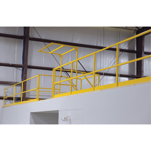 Barri&egrave;re de s&eacute;curit&eacute; pour mezzanine, 68-1/2" lo x 42" ha, 80-1/16" &eacute;lev&eacute;e, Jaune Brunswick Fyr & Safety