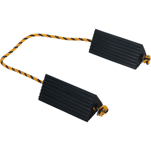 Airline Wheel Chock, 5" x 10" x 4-1/2", Black Brunswick Fyr & Safety