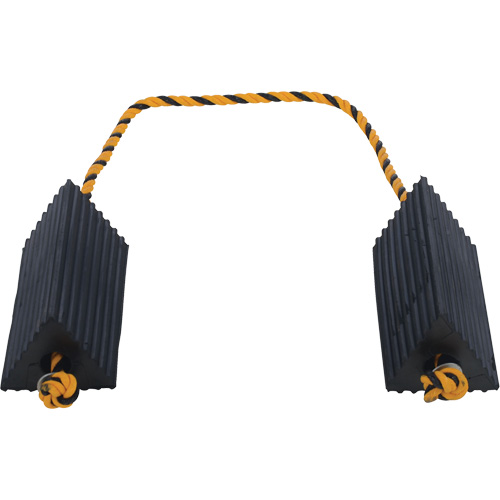Airline Wheel Chock, 5" x 10" x 4-1/2", Black Brunswick Fyr & Safety