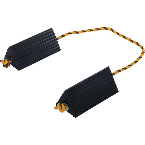 Airline Wheel Chock, 5" x 10" x 4-1/2", Black Brunswick Fyr & Safety