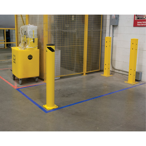 Safety Bollard, Steel, 42" H x 5-1/2" W, Yellow Brunswick Fyr & Safety