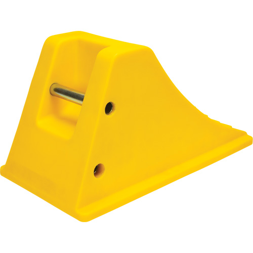 Wheel Chocks with Aluminum Tread, Polyurethane, Safety Yellow, 11-1/4" W x 21" D x 12-1/4" H Brunswick Fyr & Safety